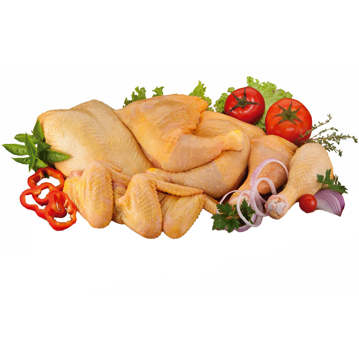 Pollo de corral troceado
