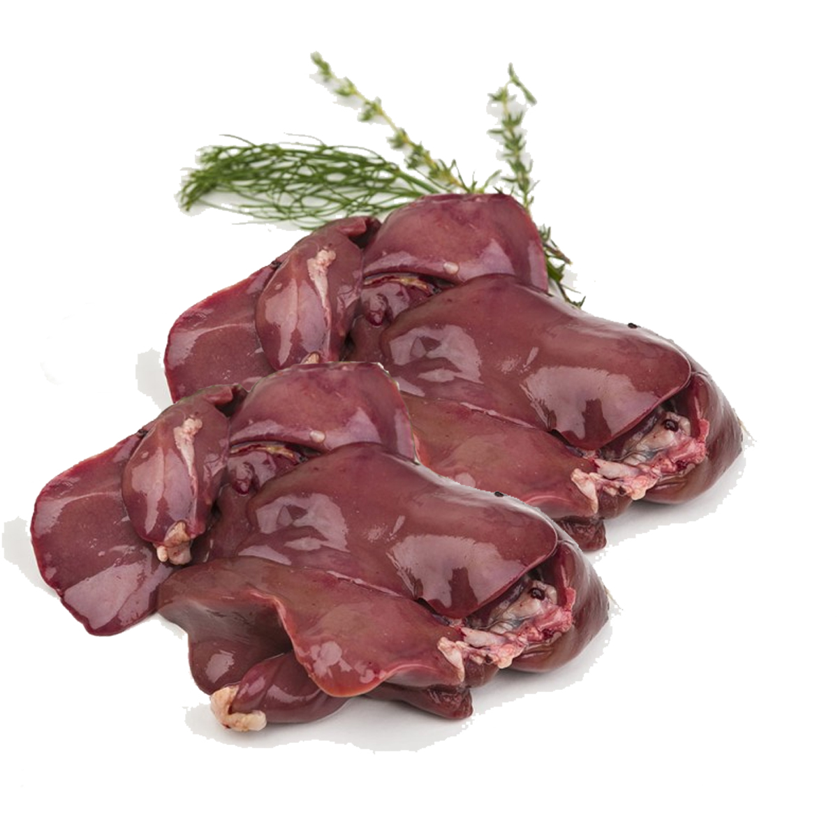 Hígados y corazones de pollo